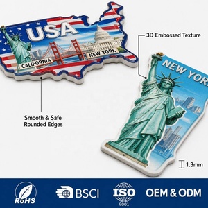 Aimant de réfrigérateur 3D en aluminium gaufré, souvenirs de voyage mondiaux durables (USA, Russie, <span class=keywords><strong>France</strong></span>), 2x3 pouces, pour cuisine, bar, décoration intérieure, cadeau - Product Image 2