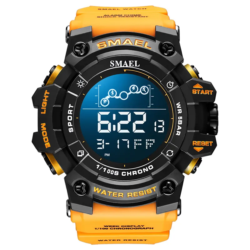 black digital watch mens SMAEL 8082 analog digital reloj multifunctional watch mens watches water proof