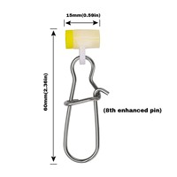 Konektor Pancing Laut Pelindung Senar Kepala Plastik Bertepi, Swivel Snap Rig Anti-Lilit untuk Air Asin