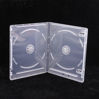 Boîtier de protection pour 2 disques Blu-ray/DVD en plastique PP bleu de 14 mm, pour jeux vidéo et films, avec impression personnalisée