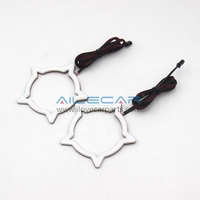 Anneau lumineux LED RGBW en forme d'étoile à cinq branches, effet de poursuite, pour décoration de voiture, 12V, accessoires universels de modification de phares