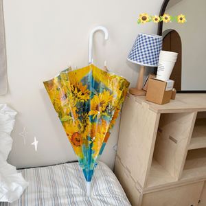 <span class=keywords><strong>Parapluie</strong></span> <span class=keywords><strong>transparent</strong></span> OEM imprimé tournesol en POE, <span class=keywords><strong>parapluie</strong></span> manuel à long manche <span class=keywords><strong>transparent</strong></span> pour la photographie, cadeau, vente en gros - Product Image 5