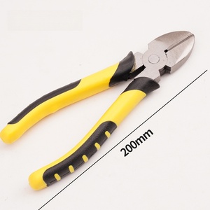 Cisailles coupantes diagonales, pinces <span class=keywords><strong>à</strong></span> <span class=keywords><strong>bec</strong></span> <span class=keywords><strong>long</strong></span>, outils manuels universels pour électriciens avec poignées en caoutchouc - Product Image 1