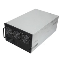 Rangka Server Chassis Model 6 GPU 8GPU 13GPU yang Dapat Disesuaikan dengan Sembilan Kipas 12cm
