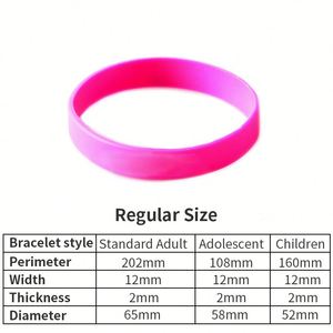 Bracelet en silicone personnalisé avec logo imprimé rouge, bracelet en caoutchouc pour la promotion et la publicité - Product Image 3