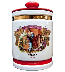Handmade High Quality Large Custom Ceramic Cigar Jar Humidor For 25 Cigars