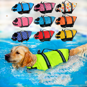 Grand <span class=keywords><strong>chien</strong></span> en plein air Ripstop sauvetage réglable vêtements Oxford tissu imperméable chiens de compagnie sûr gilet de sauvetage pour animaux de compagnie gilet pour la natation - Product Image 1