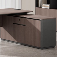 Table de bureau Boss pour deux personnes, console informatique exécutive droite avec plateau en stratifié PVC (1800 mm)