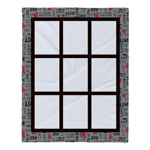 Couverture vierge de sublimation Offre Spéciale en gros 125*150cm couverture de flanelle de sublimation personnalisée cadeau de saint valentin - Product Image 1