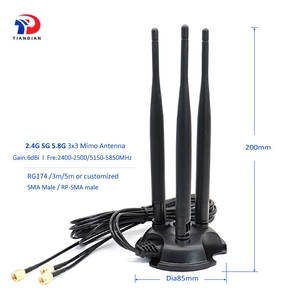 Nuevo Router Inalámbrico Dual Band con <span class=keywords><strong>Antena</strong></span> Magnética de Goma <span class=keywords><strong>Externa</strong></span> 3x3 Mimo 2.4G 5G 5.8G Wifi - Product Image 2