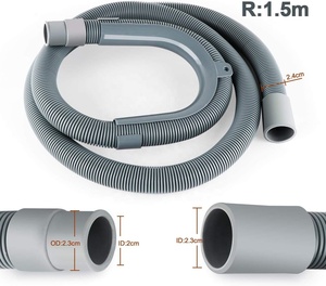 Kit d'extension de <span class=keywords><strong>tuyau</strong></span> de vidange corrugué à alimentation manuelle de qualité hôtelière, <span class=keywords><strong>adaptateur</strong></span> de <span class=keywords><strong>tuyau</strong></span> de vidange flexible pour <span class=keywords><strong>lave</strong></span>-<span class=keywords><strong>linge</strong></span> spécifique - Product Image 2