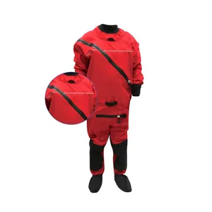 OEM Red Neoprene Dry Suit with Night Reflective Tape for Boating Fishing