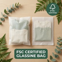 Sac en papier glassine de luxe, neutre en carbone, durable, certifié compostable et recyclable, pour l'emballage de vêtements écologiques de créateurs