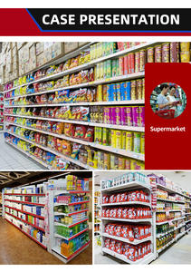 Fábrica al por mayor tienda de comestibles al por menor exhibición de metal estantes de supermercado personalización supermercado góndola estantes estante - Product Image 4