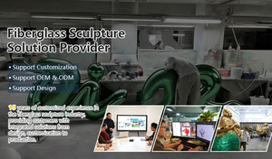 Sculpture de tête de cheval géante en fibre de verre, artisanat créatif moderne, fait main, objet de collection pour la décoration intérieure - Product Image 6