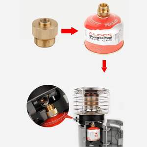 Qcc אוניברסלי מתאים <span class=keywords><strong>propane</strong></span> מיכל מתאם משטח חלק 58 נחושת מזויף ווסת צהוב שסתום להמיר בטיחות תנור חיצוני - Product Image 6