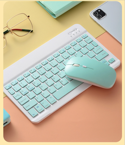 2025 Slim <span class=keywords><strong>Wireless</strong></span> Bluetooth Tastatur und Maus rosa Combos für Handys Laptops Tablets Samsung Tab iPad 10. 11. Luft 7 A16 M4 - Product Image 4