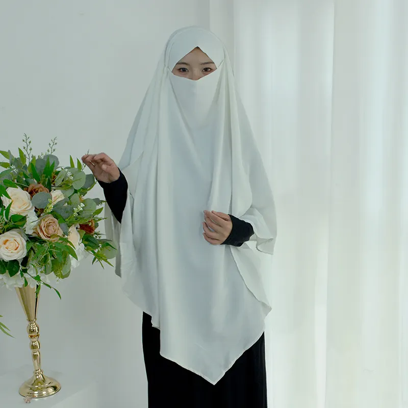 Set lengkap syal istana Abaya Saudi Khimar polos instan Set Hijab penutup Eropa Set oleh pakaian Annisa