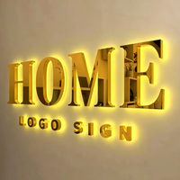 Enseigne LED rétroéclairée audacieuse avec lettres métalliques 3D pour logo de concessionnaire automobile, enseigne publicitaire frontale de salle d'exposition