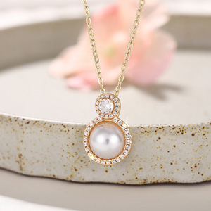 Collana con ciondolo rotondo per donna, gioielli semplici e alla moda, regalo per l'uso quotidiano - Product Image 6