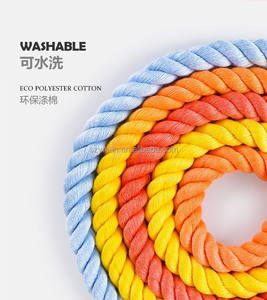 Correa de perro doble de 14 colores, logotipo personalizado, cuerda de algodón y poliéster trenzada multifunción, correa de perro manos libres resistente - Product Image 4