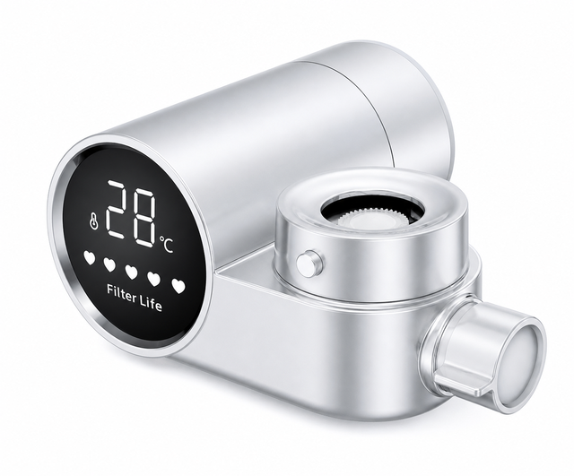 Smart Digital Faucet Water Filter Hydropower Display UV Purification Carbon Fiber Filter Eco-Friendly for Household Kitchen