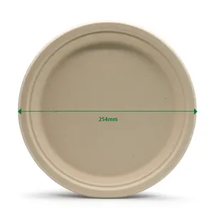 LuzhouPack Melhor qualidade 5/6/7/8/9/10 inch placa embalagens de alimentos biodegradáveis placas descartáveis eco amigável