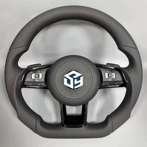 <span class=keywords><strong>Volante</strong></span> Deportivo <span class=keywords><strong>de</strong></span> Fibra <span class=keywords><strong>de</strong></span> Carbono con Detalles en Negro Piano, Línea R, Medio Cuero, para VW Volkswagen <span class=keywords><strong>Golf</strong></span> R 5 6 7 MK5 MK6 MK7 <span class=keywords><strong>Gti</strong></span> Passat CC - Product Image 3