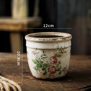 Pots <span class=keywords><strong>de</strong></span> fleurs en céramique rose rose vintage rétro français fleurs horticoles plantes vertes décorations hydroponiques - Product Image 5