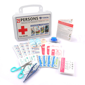 Kit de premiers soins médicaux étanche pour 25 personnes boîte poignée en plastique trousse de premiers soins d'urgence pour la maison, le bureau, l'école, l'extérieur, l'usine - Product Image 5