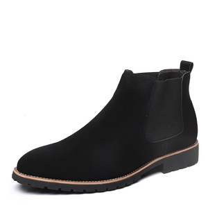 Botas de poliuretano para hombre, tallas grandes (tallas 40-48) |   Botas <span class=keywords><strong>Chelsea</strong></span> de caña baja para la moda de invierno |   Zapatos Casuales Antideslizantes Sin Cordones - Product Image 5