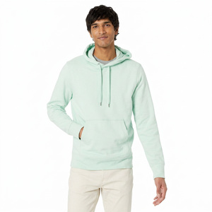 Customized Size Color Men's Pullover <b>Hoodies</b>-Fleece Fabric Polyester/Cotton Blend Breathable Quick Dry Regular Fit Solid Color - Product Image 1