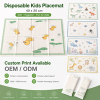 Factory Direct Custom Printed Disposable Kids Placemat 40cm Width Custom Length Food-Grade BPA-Free with Custom Box Made China