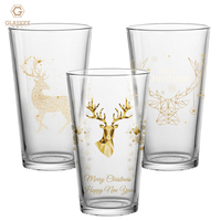 Verres à boire en verre transparent de 16 oz avec logo personnalisé, lavables au lave-vaisselle, gobelets à bière
