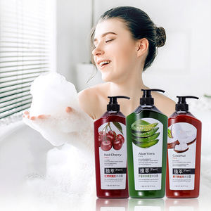 100% saludable a base de hierbas naturales cereza aceite de coco Aloe Vera champú para el crecimiento del cabello champú anticaspa esponjoso - Product Image 1