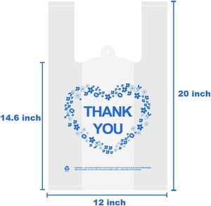 Bolsas de Papel para Llevar Comida con Diseño de Camiseta de Agradecimiento - Blancas, Resistentes, Tamaño Estándar - 100 Unidades - Product Image 2