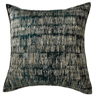 Housse de coussin décorative personnalisée en gros, motif rayé abstrait coloré, jacquard métallique avec bordure 1/4
