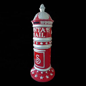 Popular fibra de vidrio Navidad Santa Mail Box suministros de decoración al aire libre con pintura centro comercial decoración de Navidad - Product Image 3