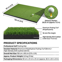 Tapis de frappe de golf LFL GOLF-002 en gazon synthétique écologique 3x5 pieds pour entraînement en intérieur et utilisation avec simulateur – Vente en gros