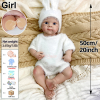 Poupées Bébé en Silicone Entier de 20 Pouces en Gros, Modèle Fille Bettie à Bouche Ouverte, Conception Personnalisée, Poupées Reborn Réalistes pour Collection Commémorative