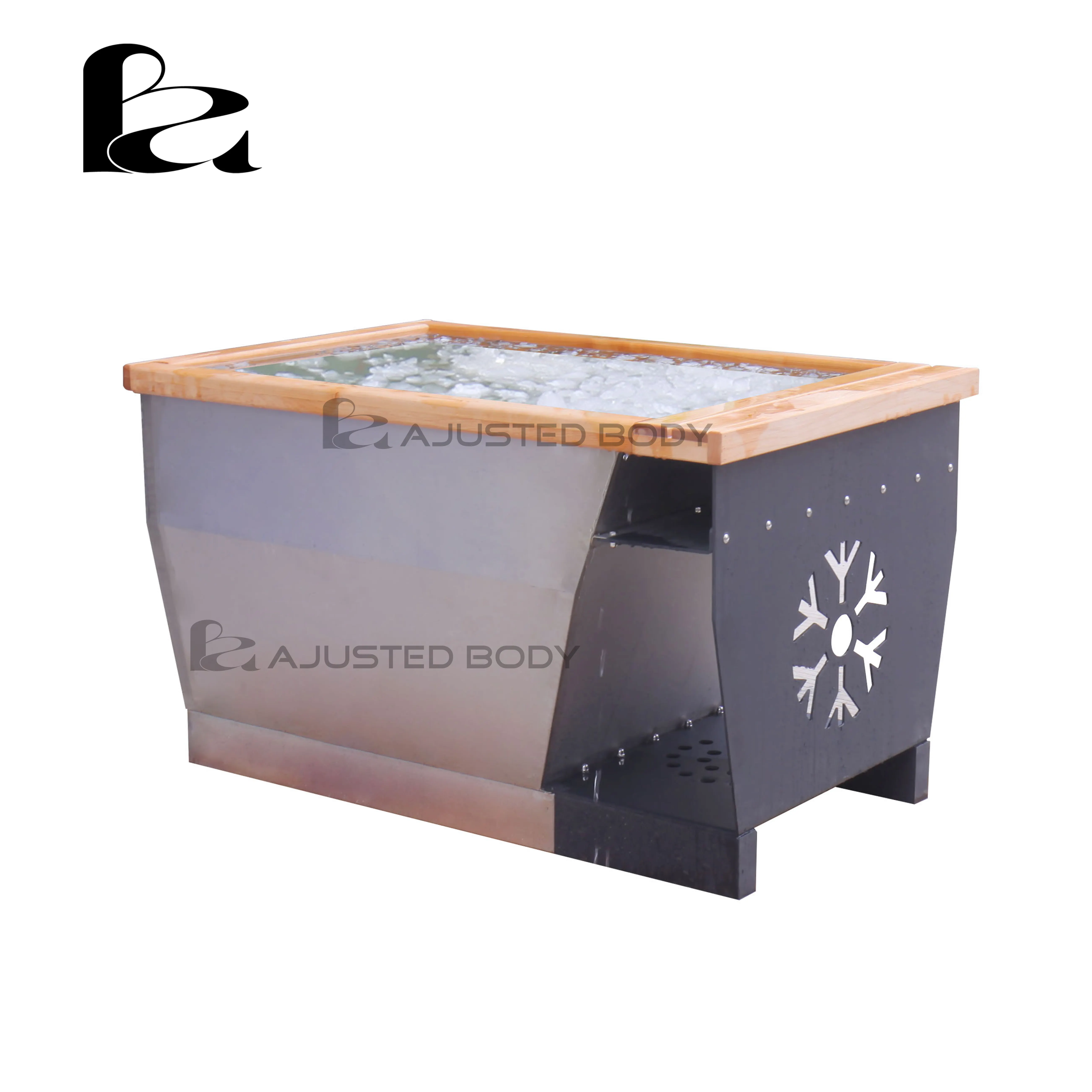 Wholesale alder wood outdoor ice bath sauna cold bathtub with water pump and chiller
