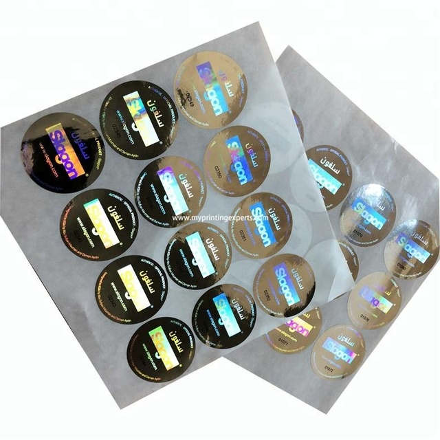 Custom Made square Rectangle Silver Void Hologram Sticker Printer