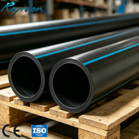Tuberías de HDPE de Alta Presión, Flexibles y Duraderas, para Proyectos Gubernamentales, SDR17 PN16 PN10, 12 Pulgadas, 315 mm, PE 100, para Suministro de Agua