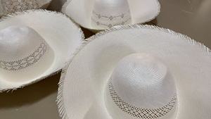 ND386 Cuerpos de sombrero de papel Toyo esmaltado japonés y Shantung 5BU, Cuerpos de sombrero Shantung encerados, Sombrero de vaquero de paja - Product Image 2