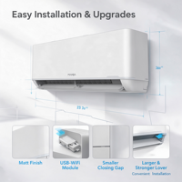 Système de climatisation split à inverter 2 tonnes, nouvelle génération, forte performance de réfrigération, pour usage domestique, refroidissement uniquement