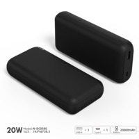 Batterie externe NITIKA 20000mAh 20W PD, chargeur portable à double port haute capacité à charge rapide, certifié PSE et CE