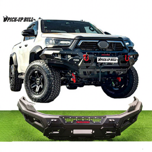 กันชนหน้า Armando สำหรับ Hilux <span class=keywords><strong>Revo</strong></span> Rocco Facelift ปี 2021-2023 พร้อมไฟ LED  ขายึดวินซ์ อุปกรณ์ตกแต่งรถยนต์ <span class=keywords><strong>4x4</strong></span> บาร์กันชน - Product Image 1