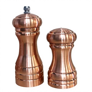 Stainless Steel Salt and Pepper Shaker Set Refillable Spice Dispenser <b>Adjustable</b> Pour Holes Kitchen Dining <b>Table</b> Seasoning - Product Image 1