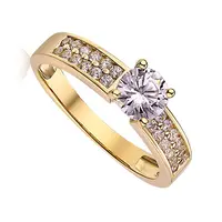 एंड्रयू 2022 फैशन 9K 10K 14K 18K सोने शादी की सगाई उपहार जिक्रोन उच्च स्तर हीरे की अंगूठी