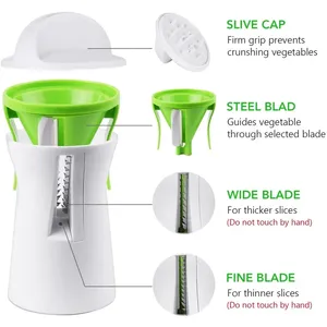 Heavy Duty Spiralizer <b>Vegetable</b> <b>Slicer</b> <b>Vegetable</b> Spiral <b>Slicer</b> Cutter Zucchini Pasta Noodle Spaghetti Maker - Product Image 4